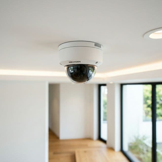 Hasil instalasi CCTV rumah rapi oleh teknisi CCTVGO.ID Jakarta — kabel tersembunyi dalam tembok